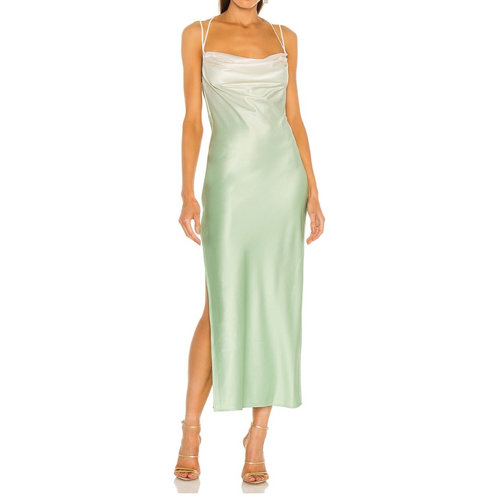 Michael Costello  x REVOLVE Porter Dress in Mint Ombre
